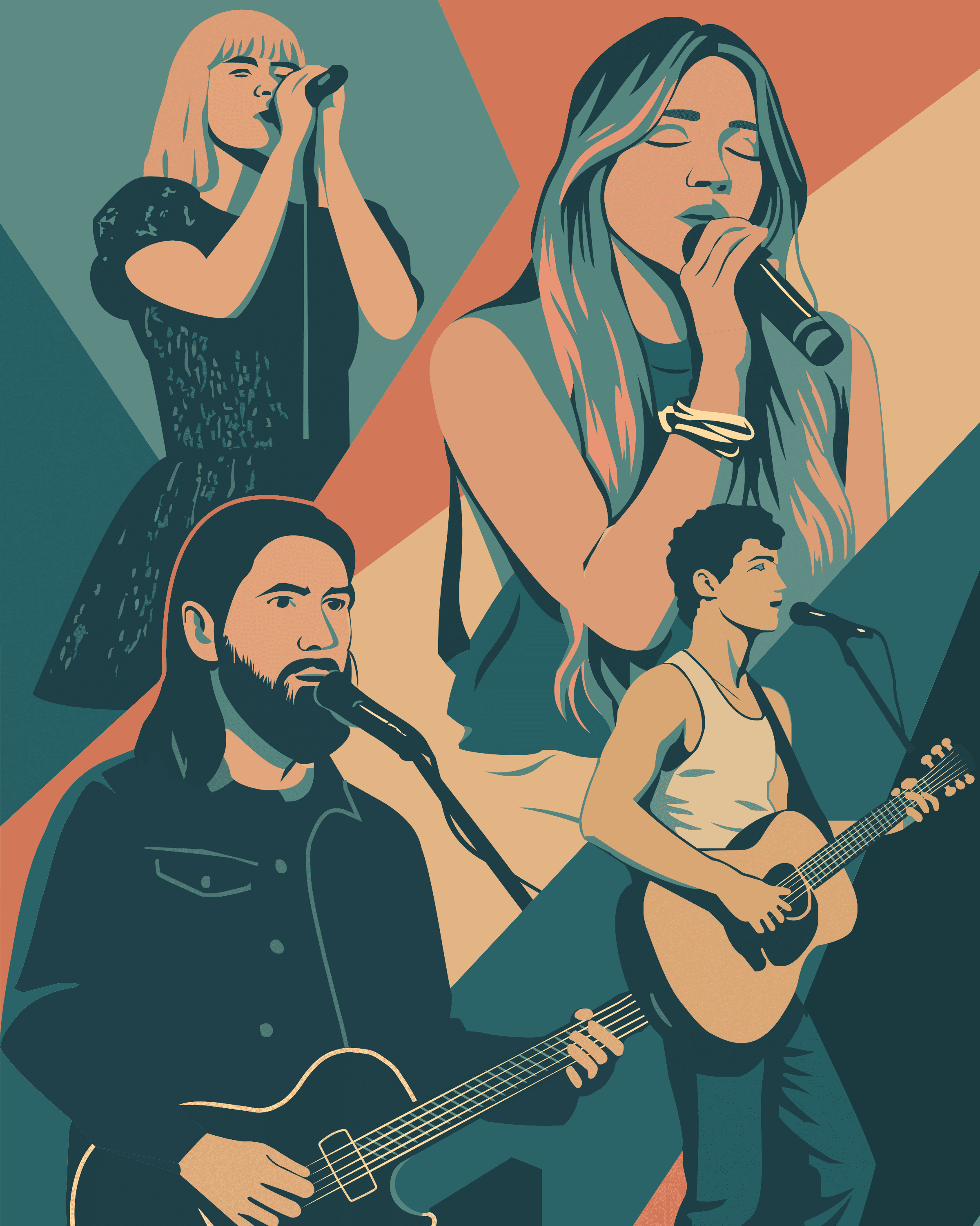 Concert poster graphic design piece